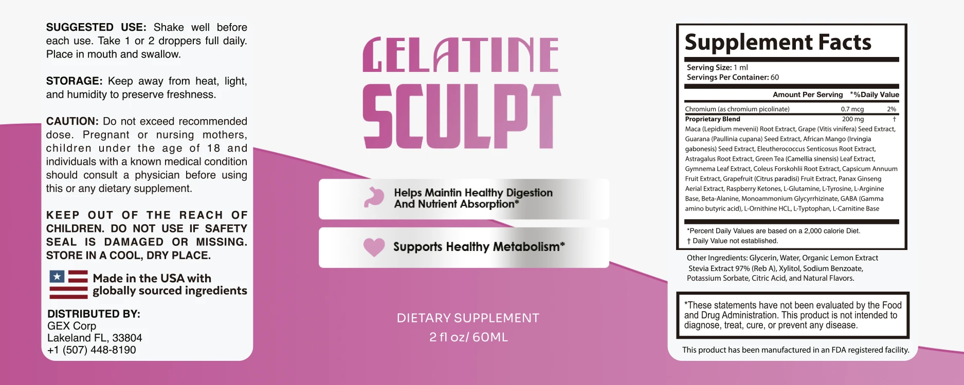 Supplement Facts Label